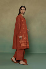 Load image into Gallery viewer, S - EMBROIDERED KHADDAR RUST 3PC