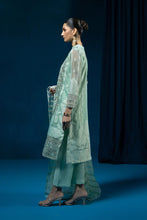 Load image into Gallery viewer, S - EMBROIDERED ORGANZA AQUA GREEN