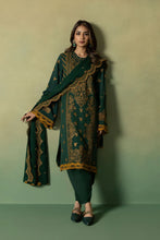 Load image into Gallery viewer, S - EMBROIDERED KARANDI GREEN 3PC