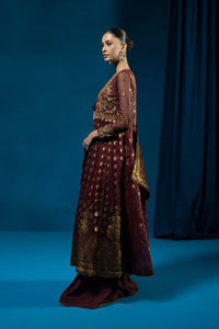 S - EMBROIDERED JACQUARD MAROON