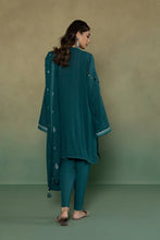 Load image into Gallery viewer, S - EMBROIDERED KARANDI TEAL 3PC