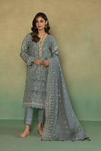 Load image into Gallery viewer, S - EMBROIDERED KHADDAR ICE BLUE 3PC